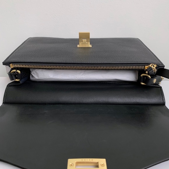 Reiss Snake Skin Leather Crossbody Bag - Picture 5 of 7